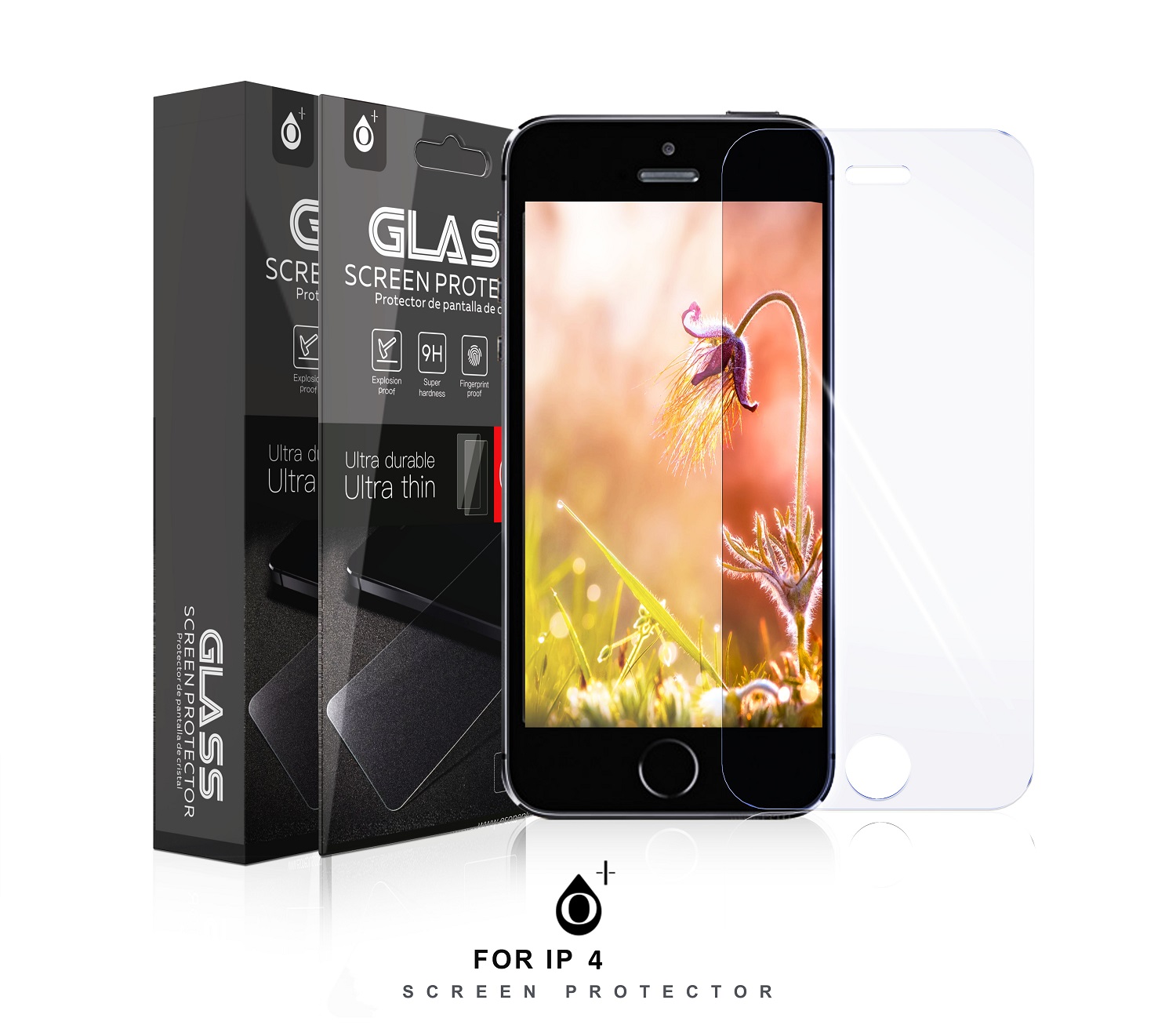 24010019 IP 4GS-Protector de Pantalla Cristal para iPhone 4GS