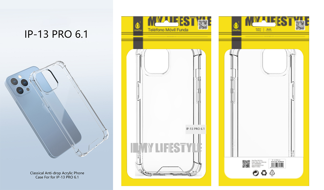 KS IP 13 pro 6,1 TR Funda de Movil Acrilico Anti-Golpes para Iphone 13 pro 6,1 pulgada, Transparente