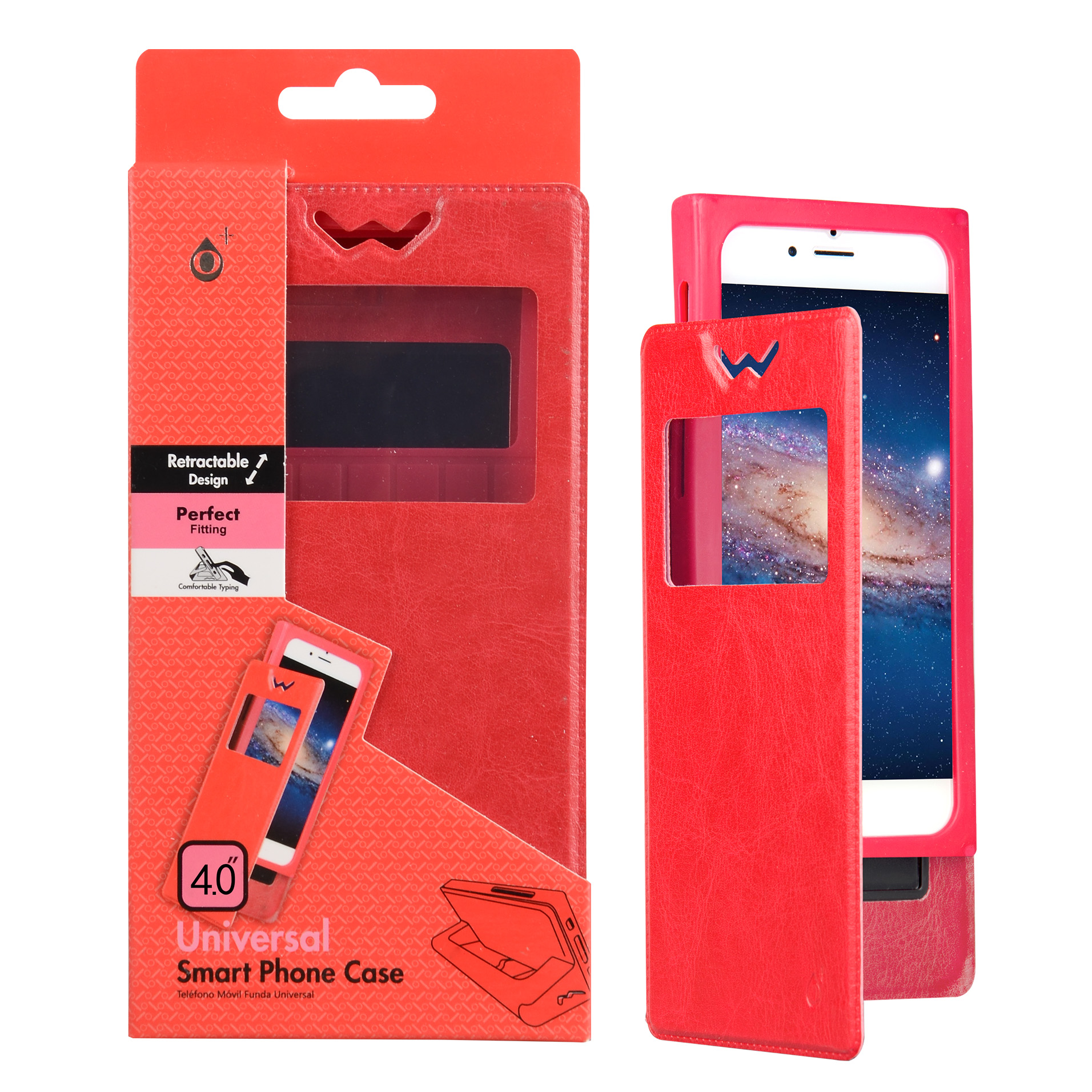 29190163 TY 4-RJ-Funda Universal 4.0'' para movil Rojo