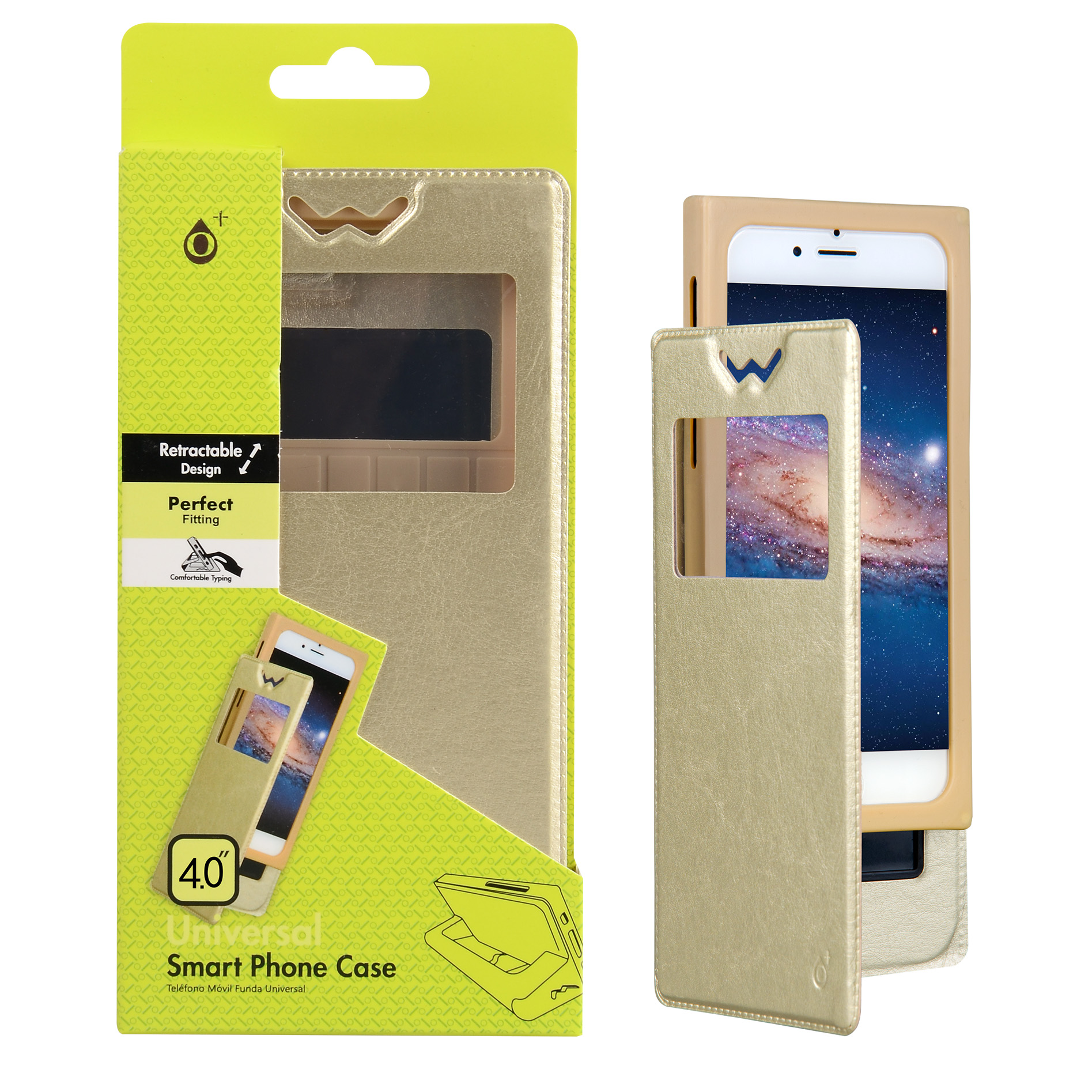 29190179 TY 4,5-OR-Funda Universal 4,5'' para movil Oro