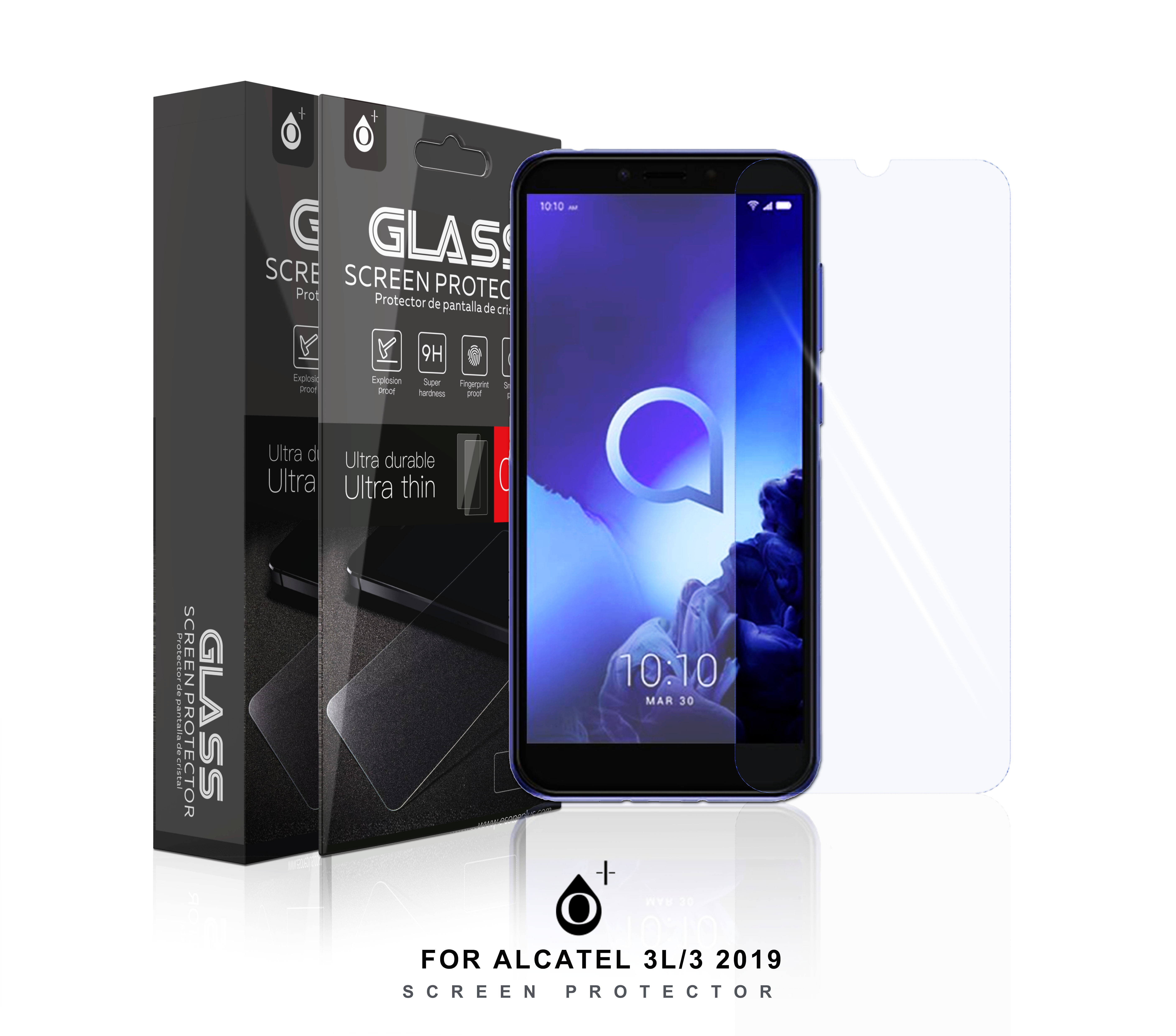 AL 3L Protector de Pantalla Cristal para Alcatel 3L