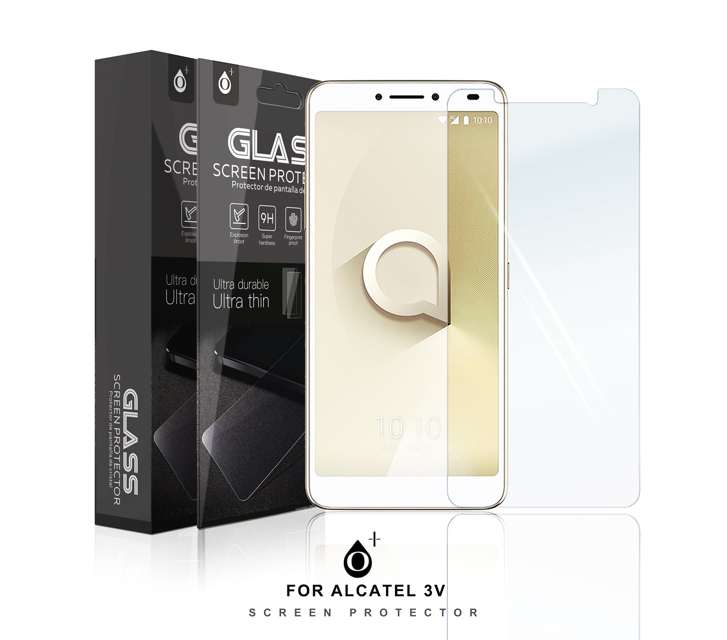 AL 3V Protector de Pantalla Cristal para Alcatel 3V