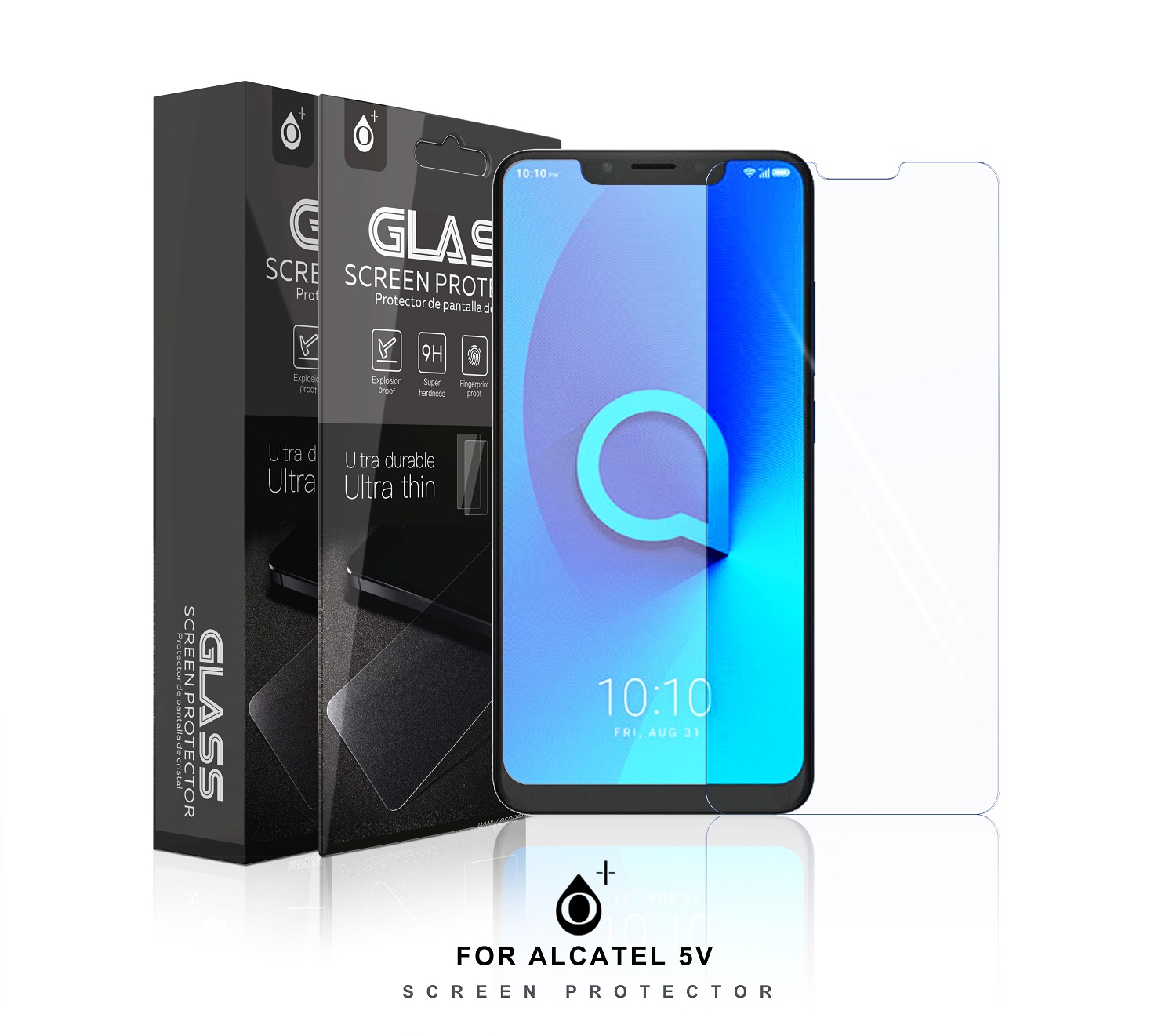 AL 5V Protector de Pantalla Cristal para Alcatel 5V