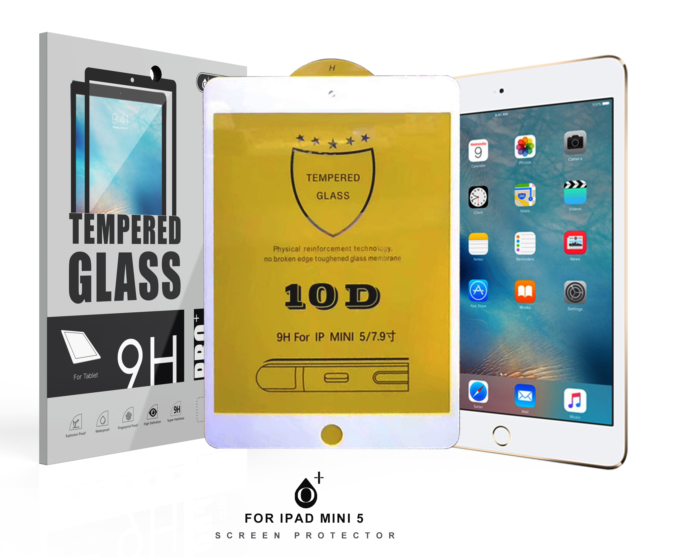 EQ BL IPAD MINI 5 Protector de Pantalla Cristal Reforzado para Ipad Mini 5 , Blanco