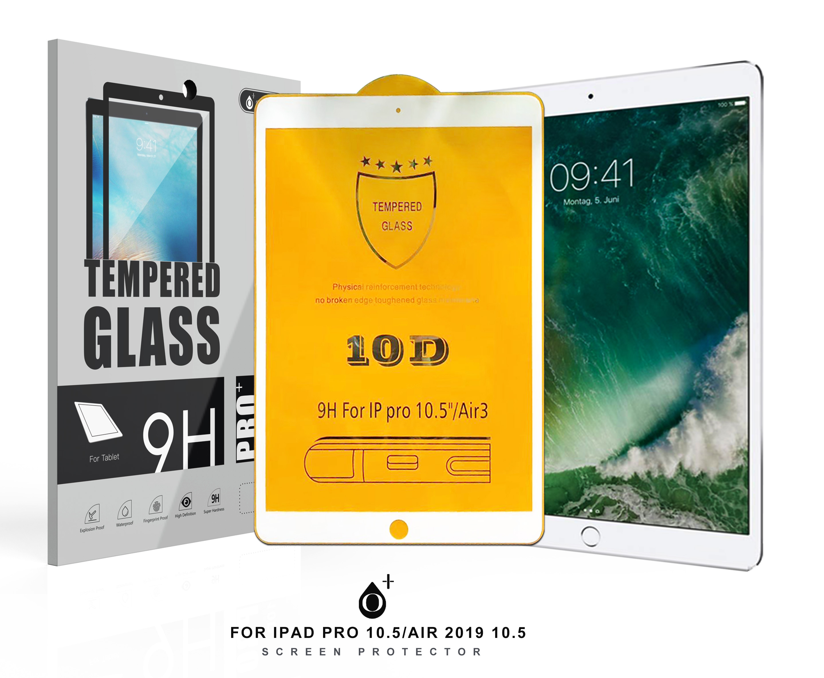 EQ BL IPAD PRO 10.5 Protector de Pantalla Cristal Reforzado para Ipad Pro 10.5 , Blanco