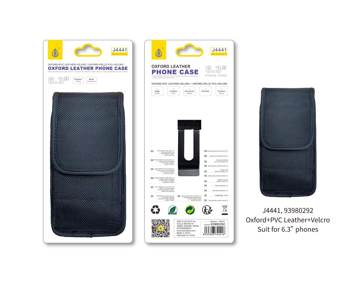 J4441 NE Funda de cinturon vertical para Smartphone con Tela Oxford, Para movil hasta 6.3 pulgadas,