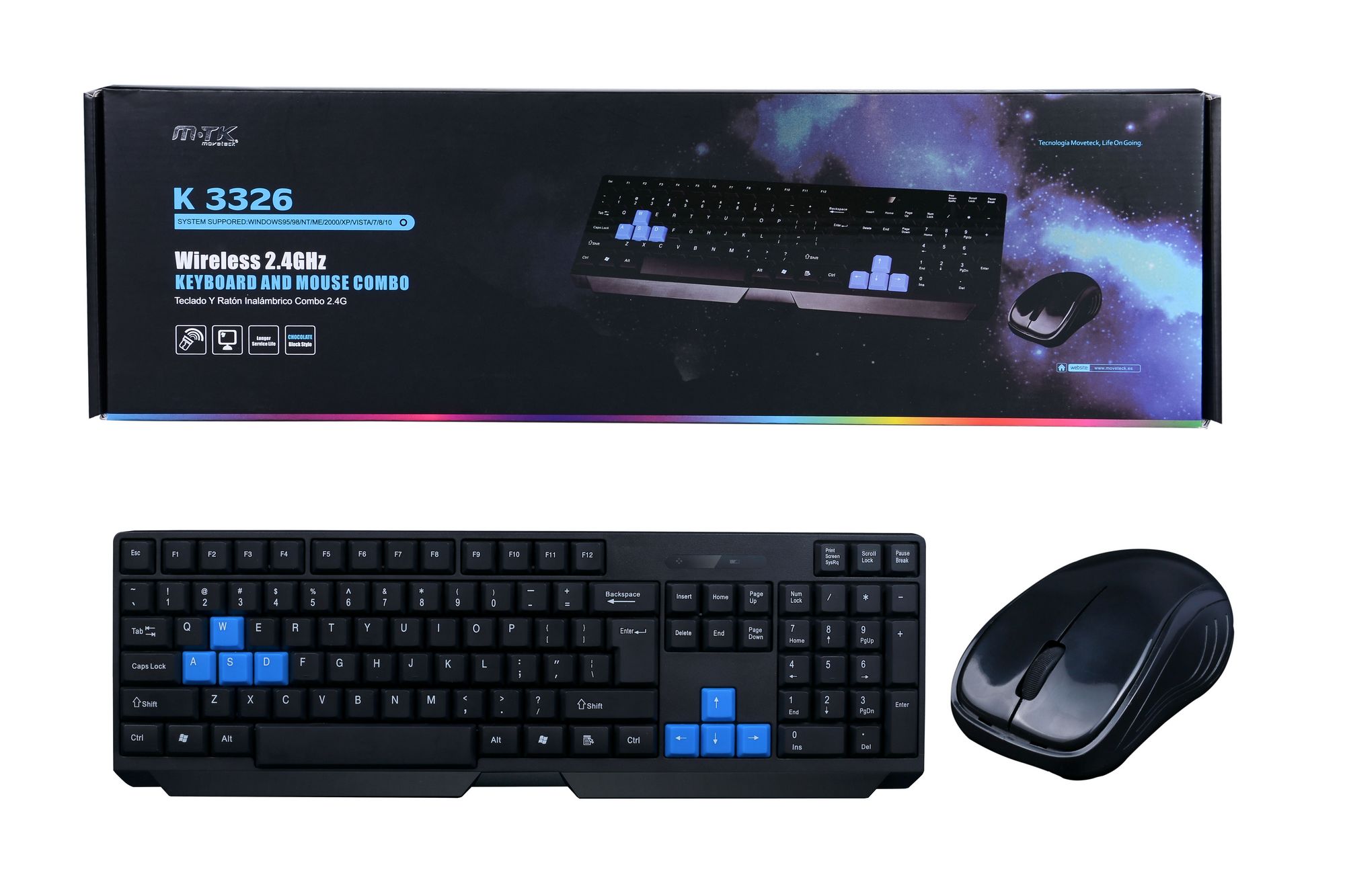 K3326 Conjunto Teclado y Raton Jet Negro