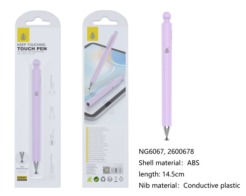 NG6067 MO Puntero para movil y tablet, 14.5cm de Largo, Morado