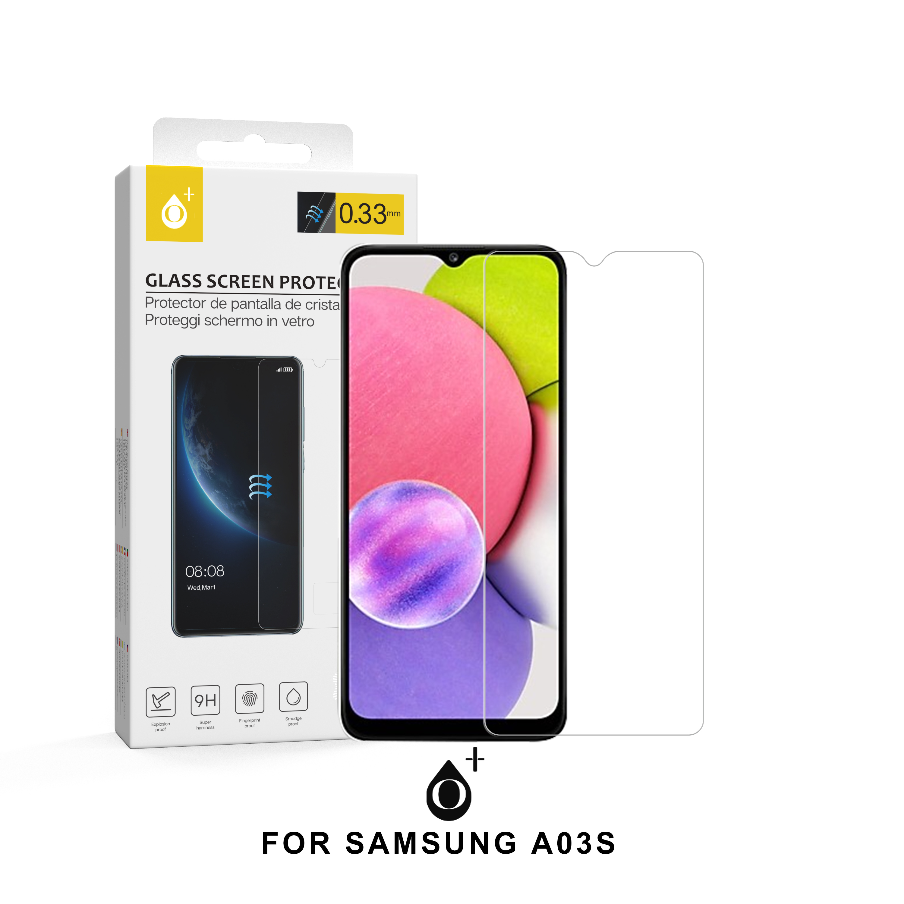 SA A03S Protector de Pantalla de Cristal para Samsung A03 S