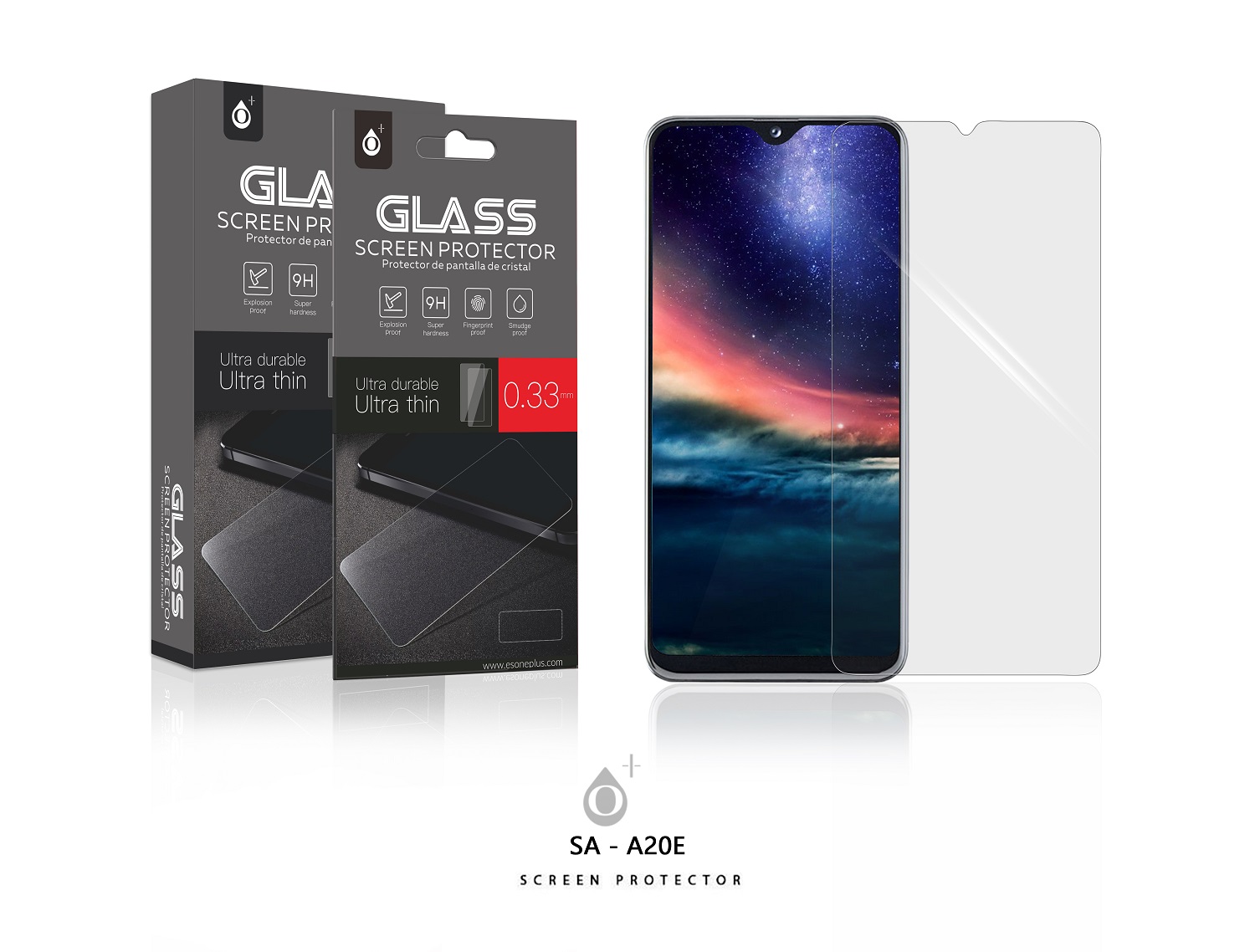 SA A20 E Protector de Pantalla de Cristal para Samsung A20 E