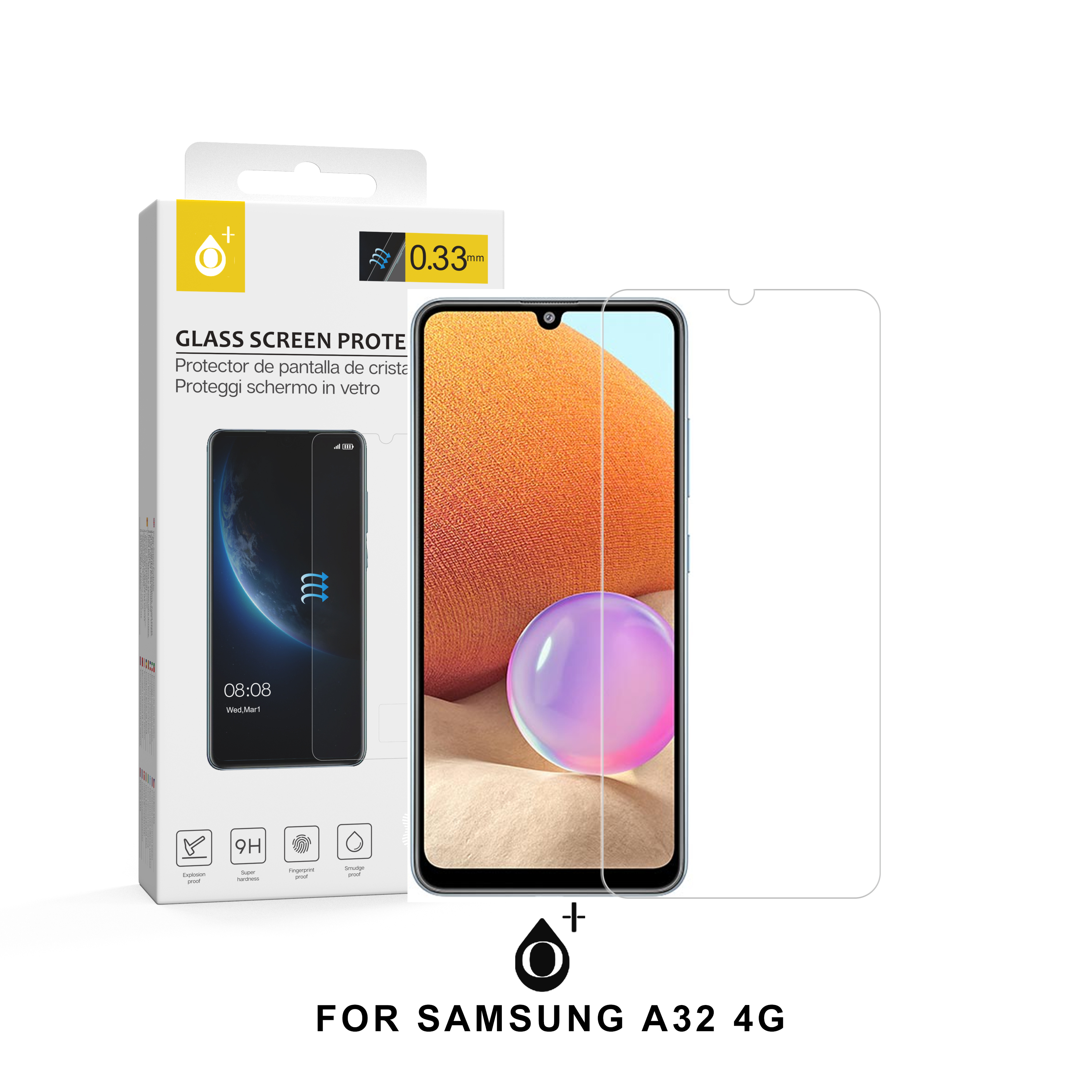 SA A32 4G Protector de Pantalla de Cristal para Samsung A32 4G