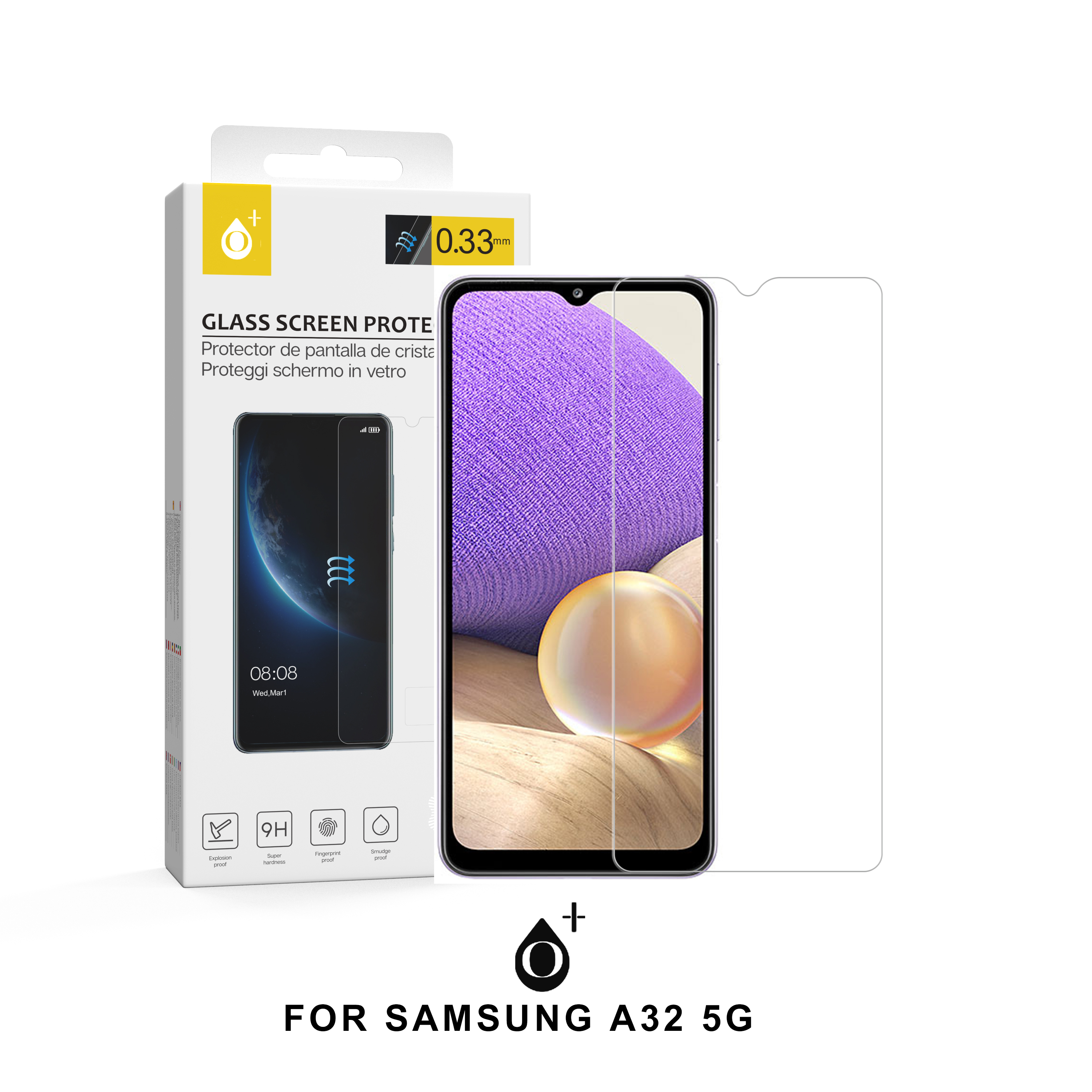 SA A32 Protector de Pantalla Cristal para Samsung A32