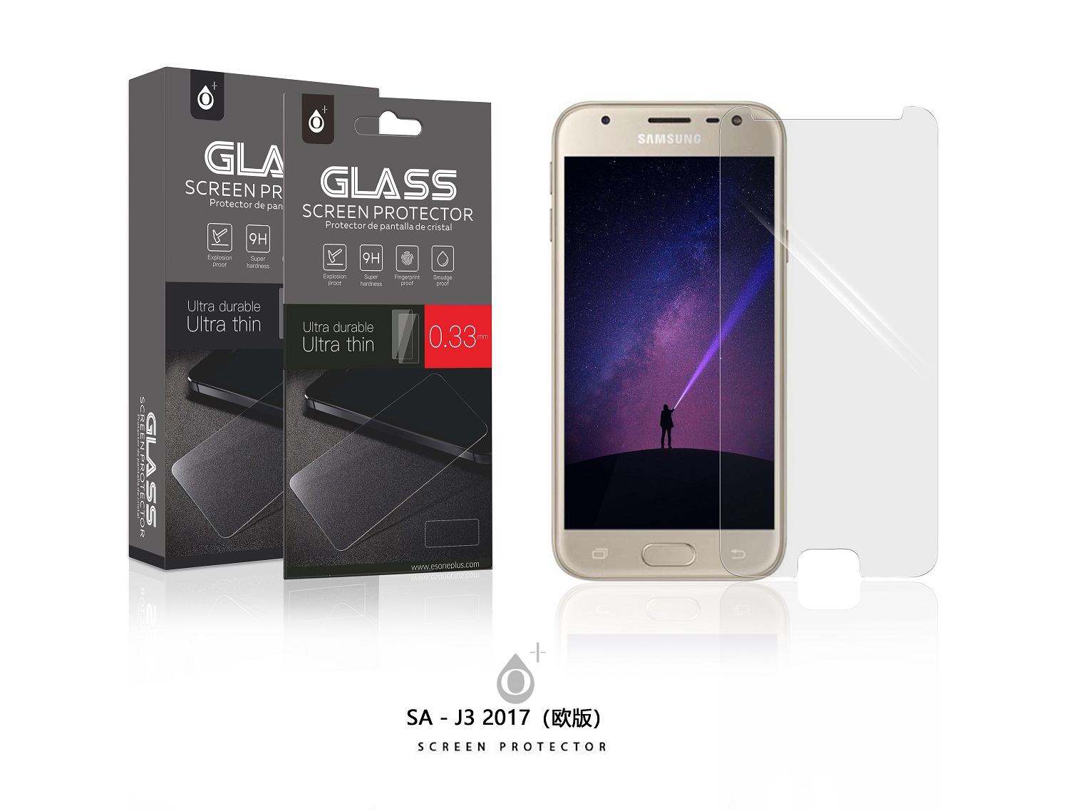 SA J3 2017 EU Protector de Pantalla Cristal para Samsung J3 2017 Europea