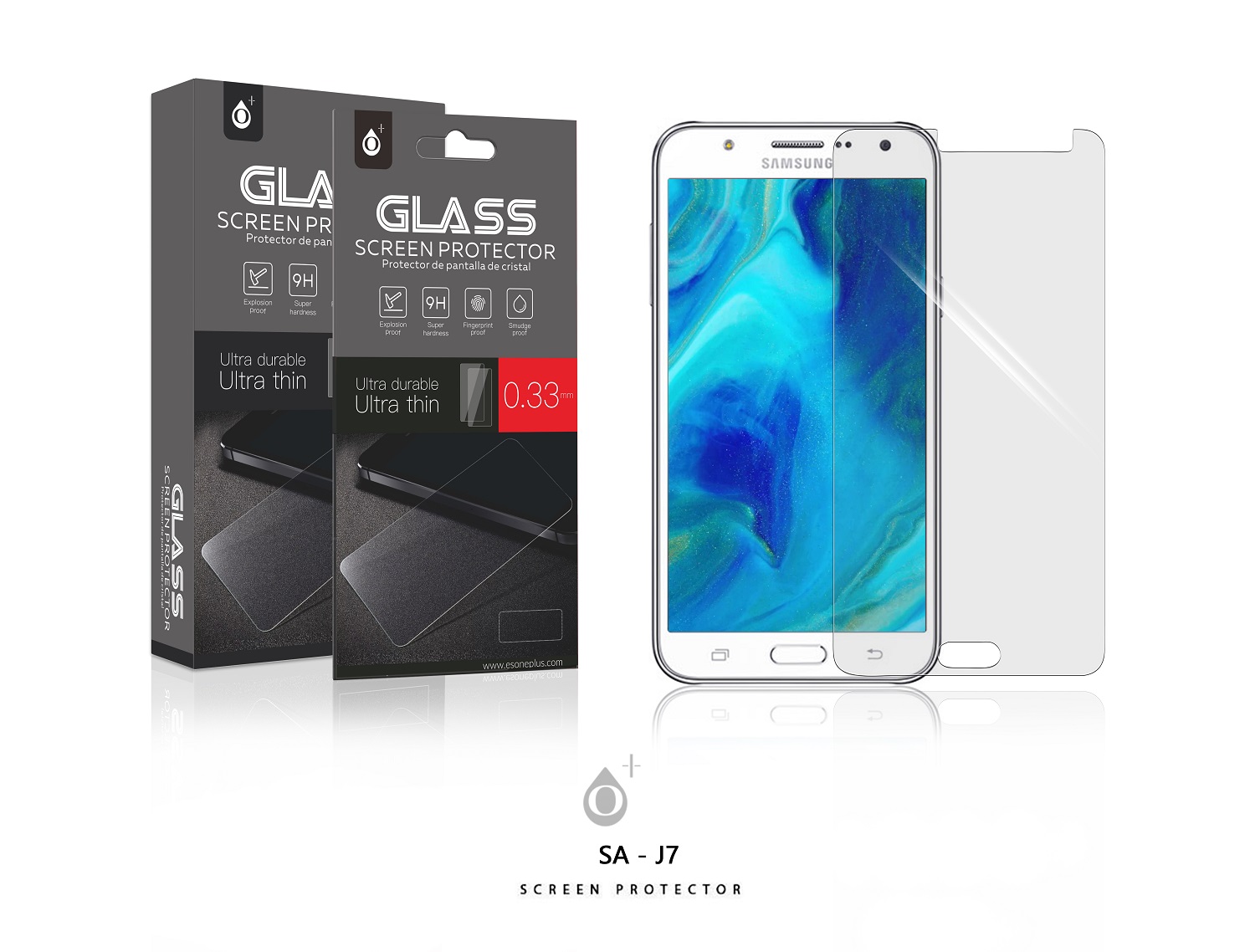 SA-J7 Protector de Pantalla Cristal para Samsung J7