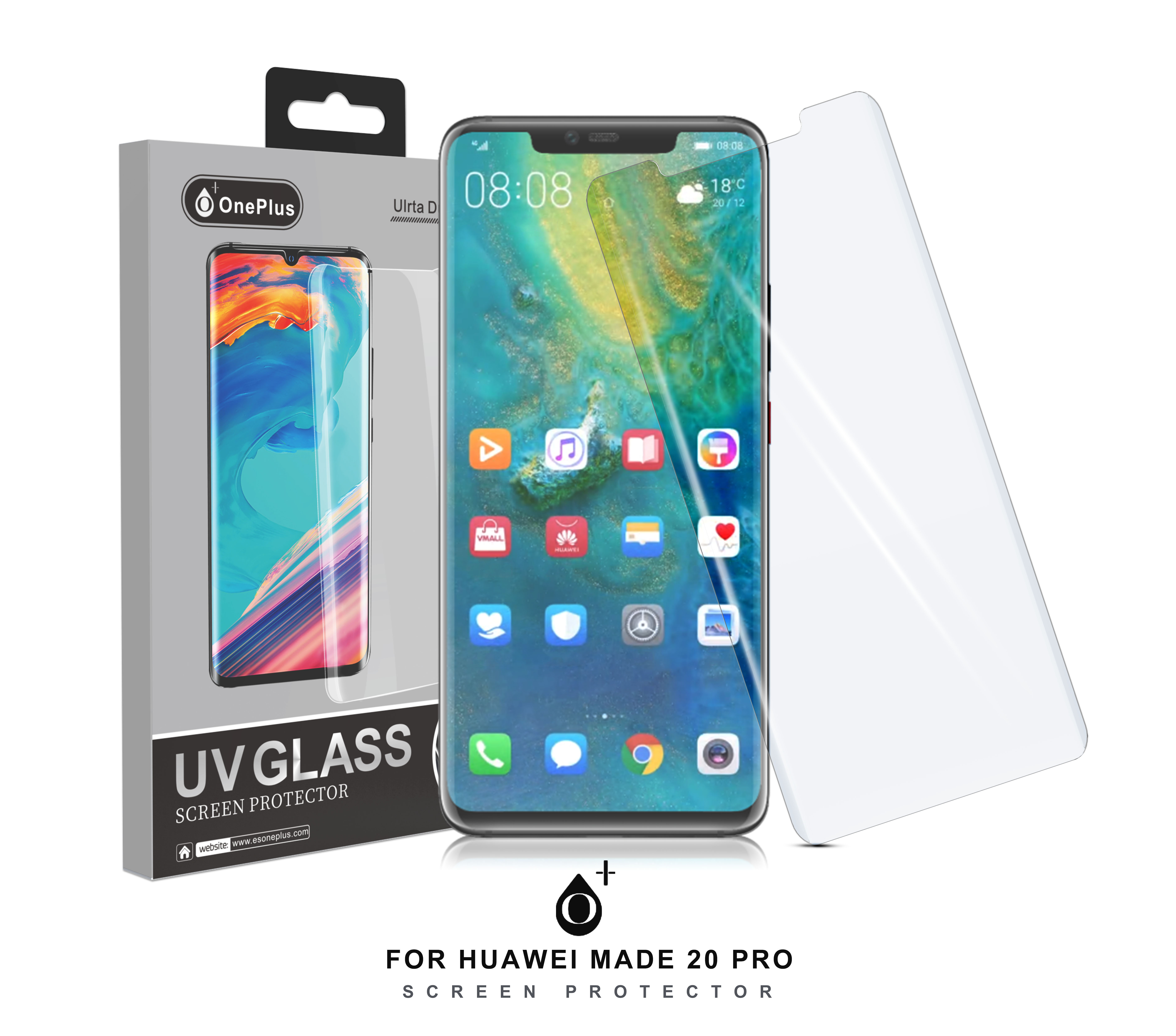 UV HW MATE 20 Pro Protector de Pantalla de Cristal Templado UV para Huawei Mate 20 Pro