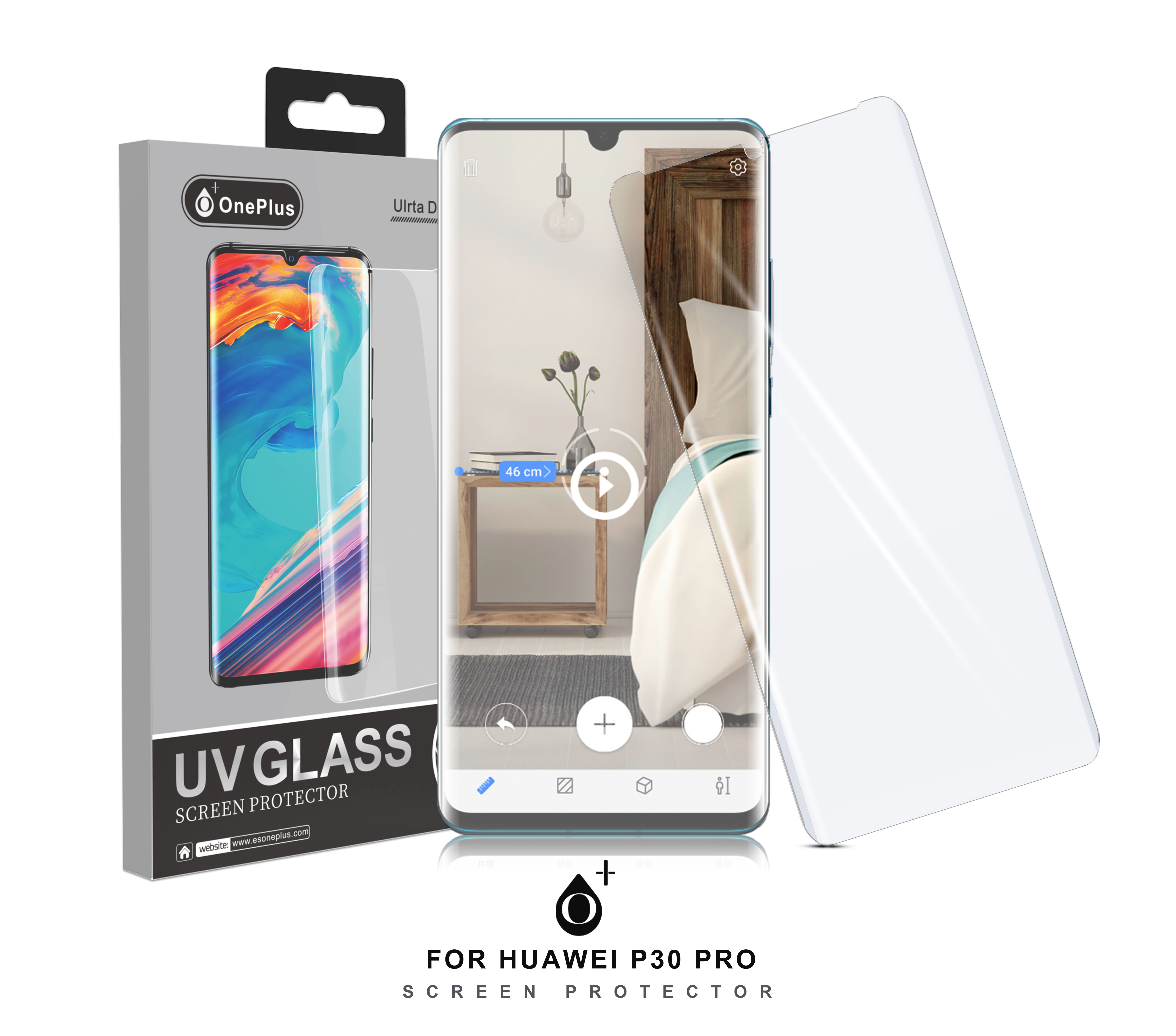 UV HW P30 Pro Protector de Pantalla de Cristal Templado UV para Huawei P30 Pro