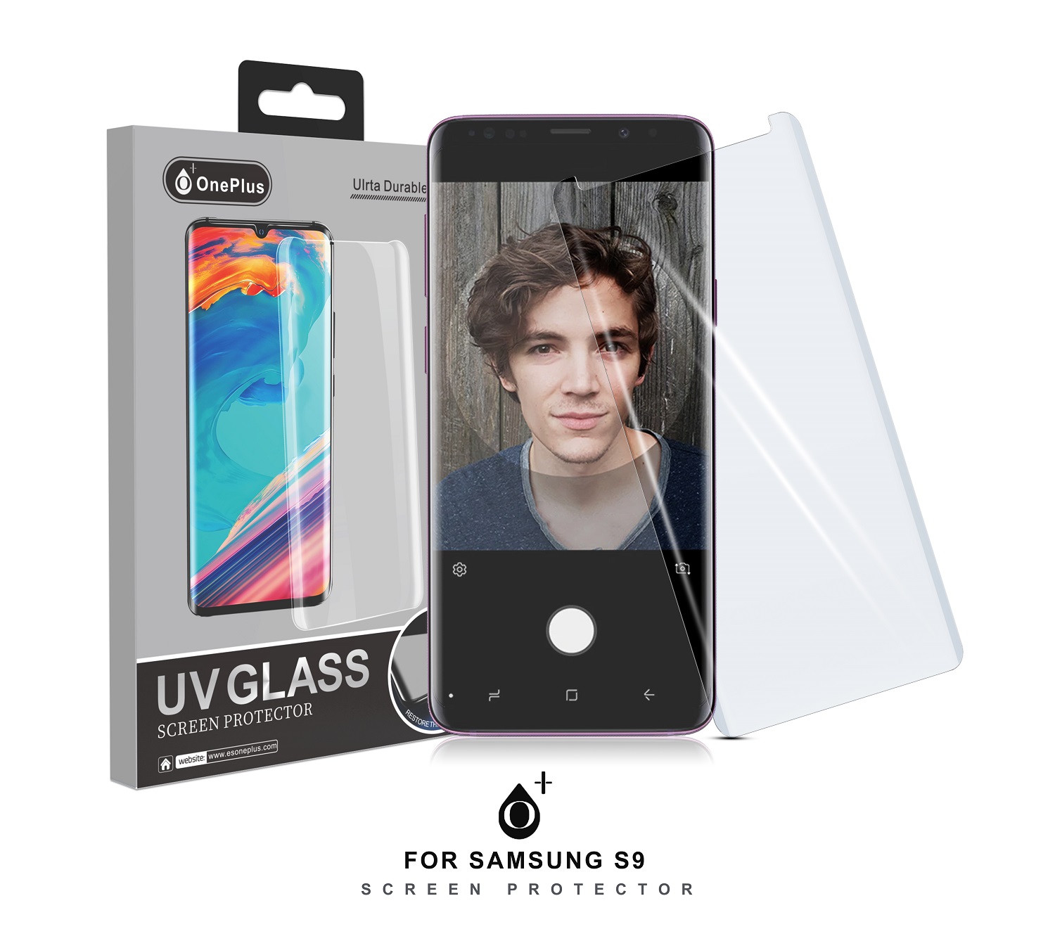 UV SA S9 Protector de Pantalla de Cristal Templado UV para Samsung S9