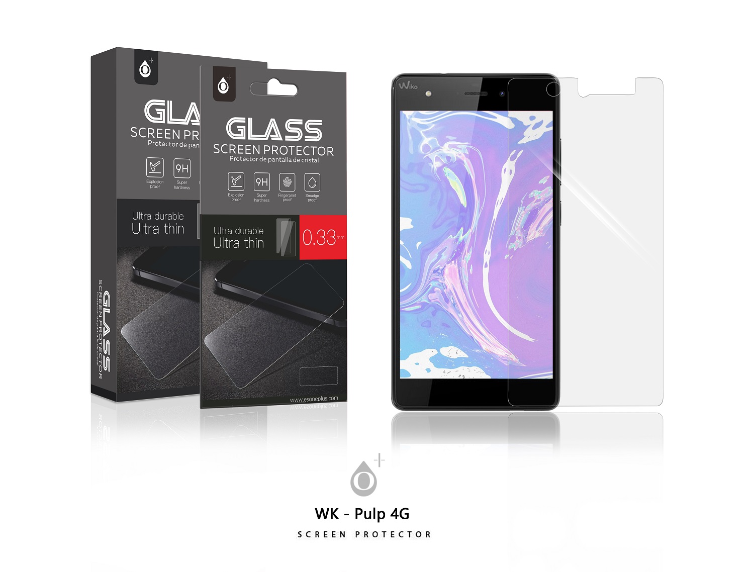 WK-Pulp 4G Protector de Pantalla Cristal para Wiko Pulp 4G